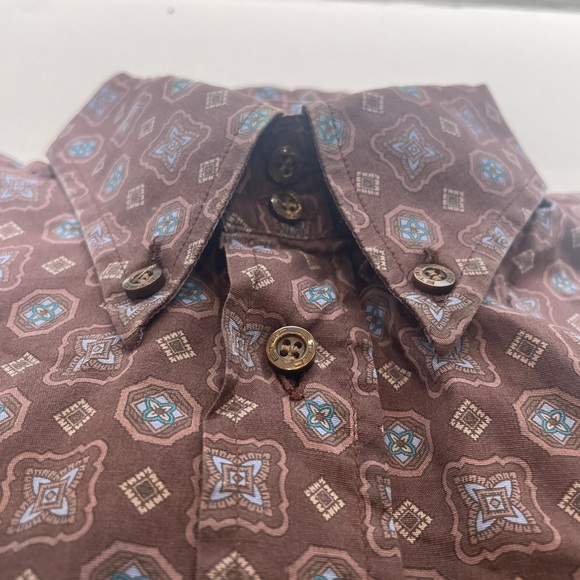 Etro Brown and Blue Patterned Casual Shirt - Picture 7 of 8